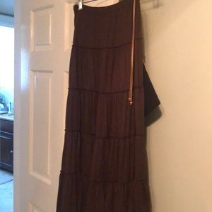 Forever 21 brown maxi skirt!